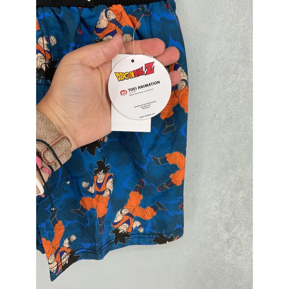 Dragon Ball Z Boys Swim Trunks Goku Graphic Blue Board Shorts Size 6/7